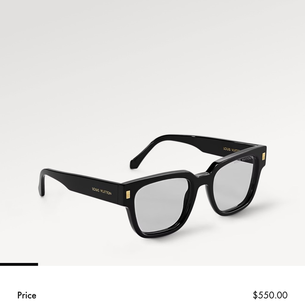 Authentic Louis Vuitton Escape Black Sunglasses with Gold Accent